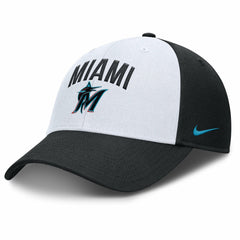 Miami Marlins Club Performance Adjustable Hat White/Black
