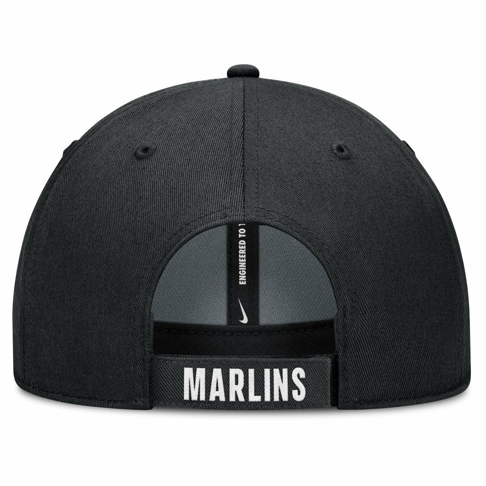 Miami Marlins Club Performance Adjustable Hat White/Black