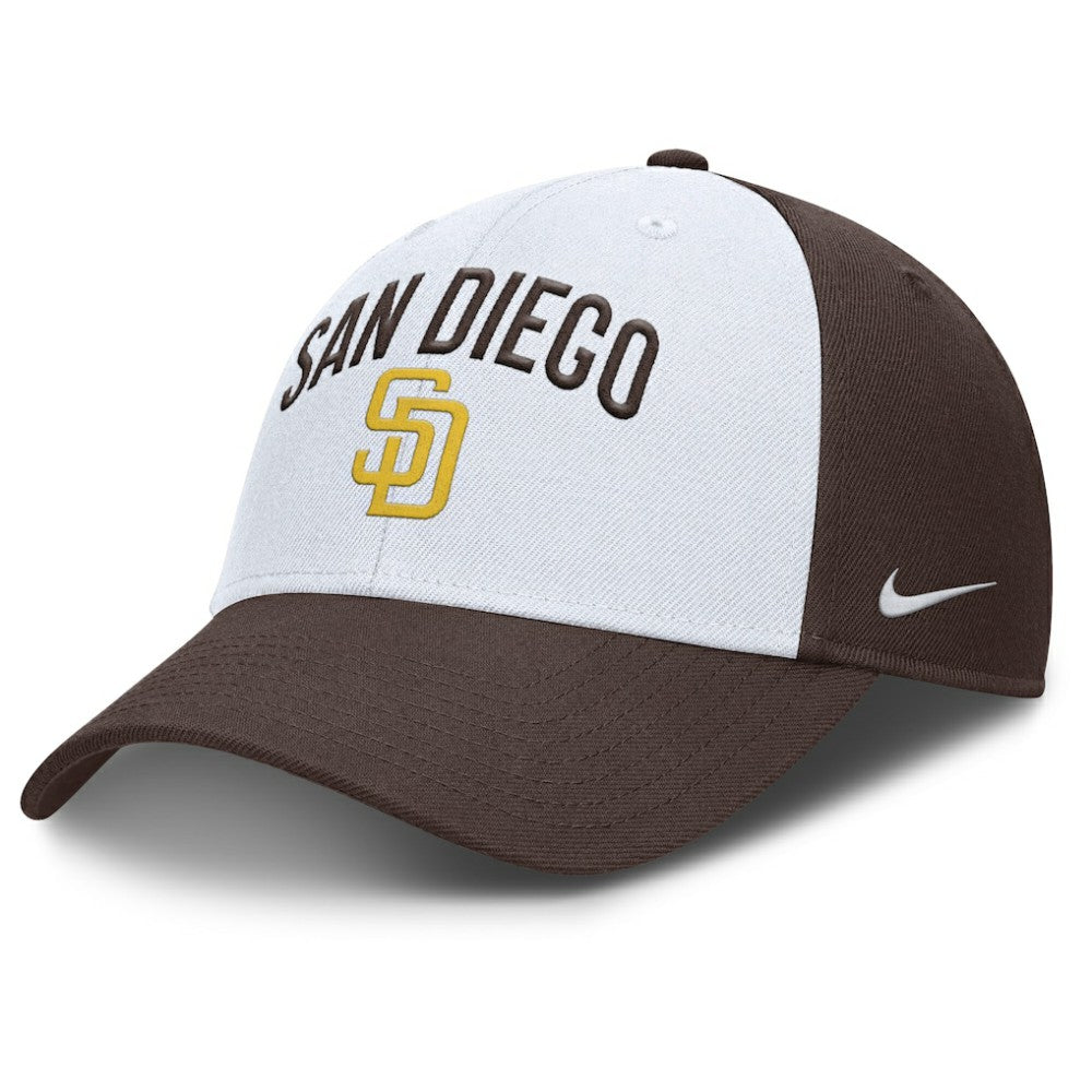 San Diego Padres Club Performance Adjustable Hat White/Brown