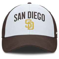 San Diego Padres Club Performance Adjustable Hat White/Brown
