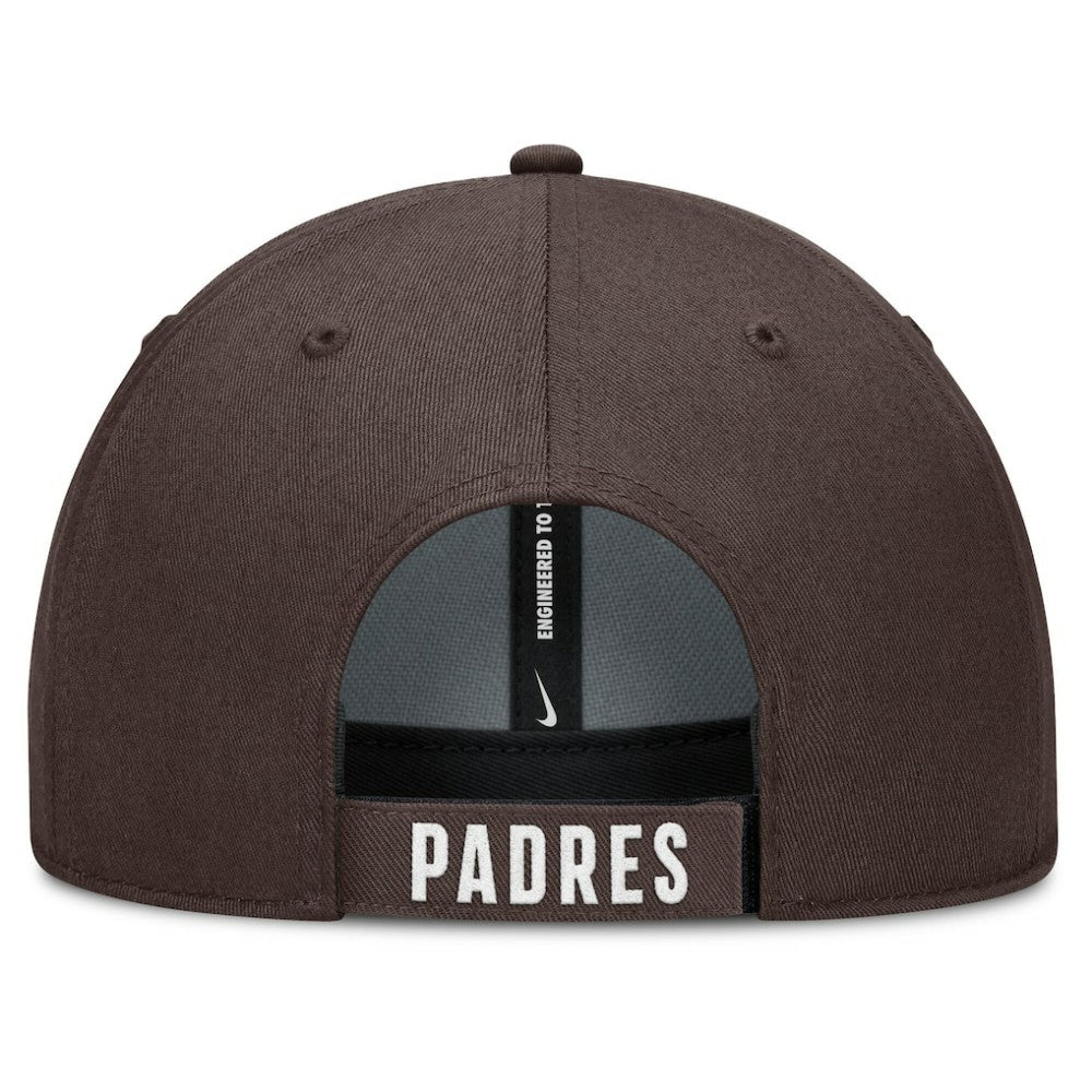 San Diego Padres Club Performance Adjustable Hat White/Brown