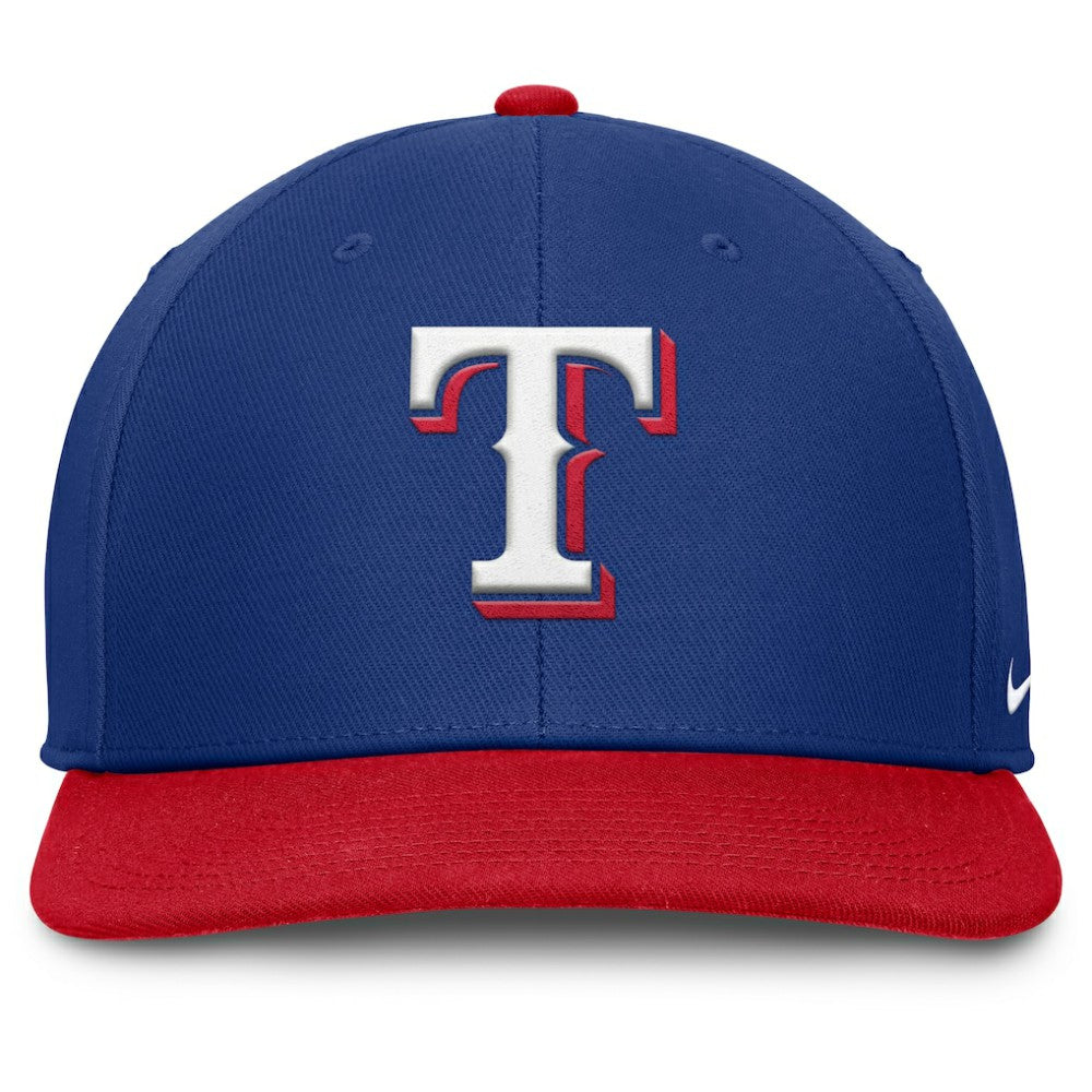 Texas Rangers Pro Performance Snapback Hat Royal/Red