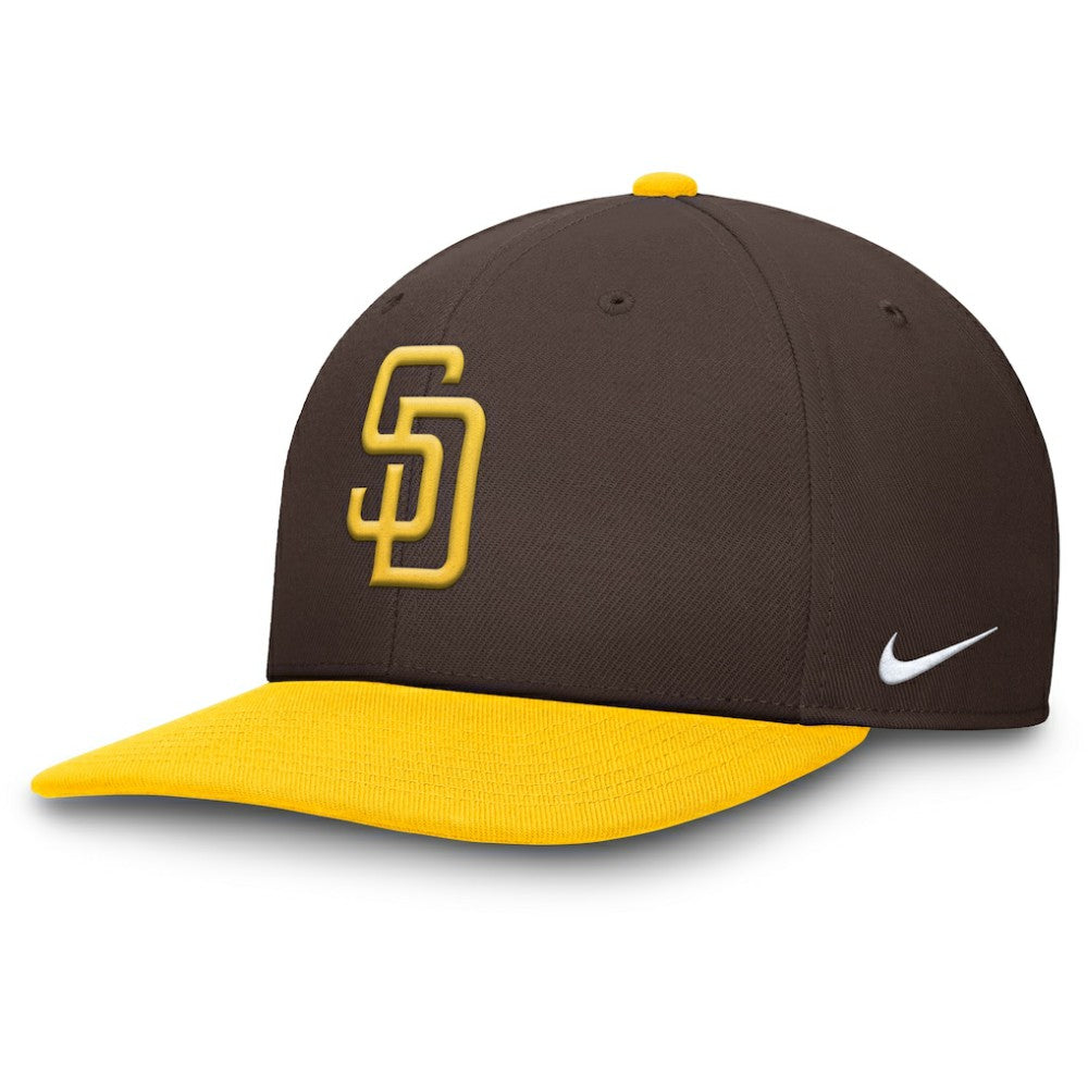 San Diego Padres Pro Performance Snapback Hat Brown/Gold