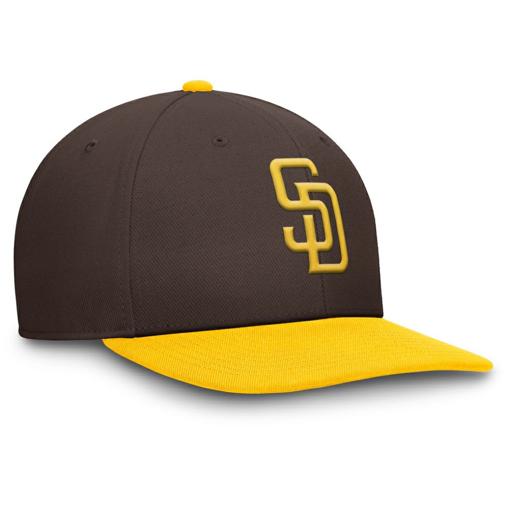 San Diego Padres Pro Performance Snapback Hat Brown/Gold