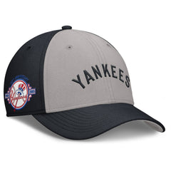 New York Yankees Rise Swoosh Performance Flex Hat Navy/Gray