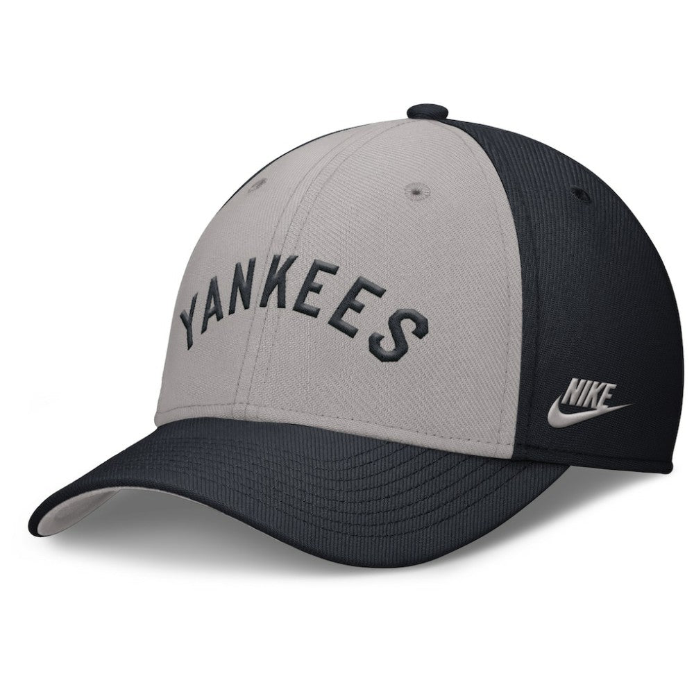 New York Yankees Rise Swoosh Performance Flex Hat Navy/Gray