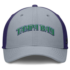 Tampa Bay Rays Rise Swoosh Performance Flex Hat Gray/Purple