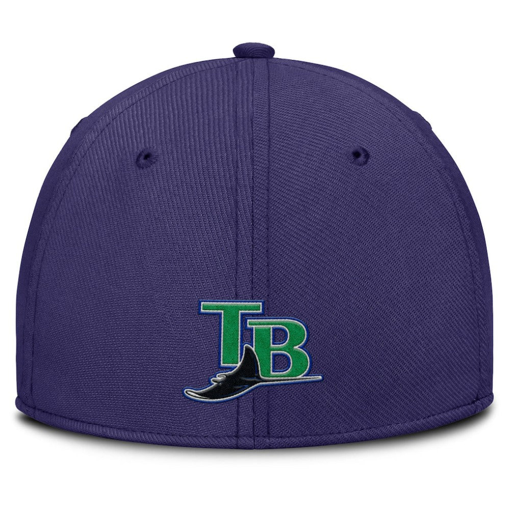 Tampa Bay Rays Rise Swoosh Performance Flex Hat Gray/Purple