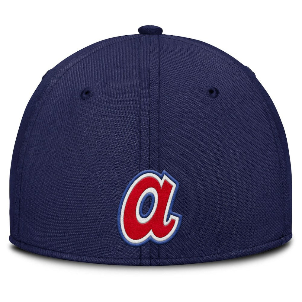 Atlanta Braves Rise Swoosh Performance Flex Hat Gray/Navy