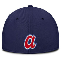 Atlanta Braves Rise Swoosh Performance Flex Hat Gray/Navy