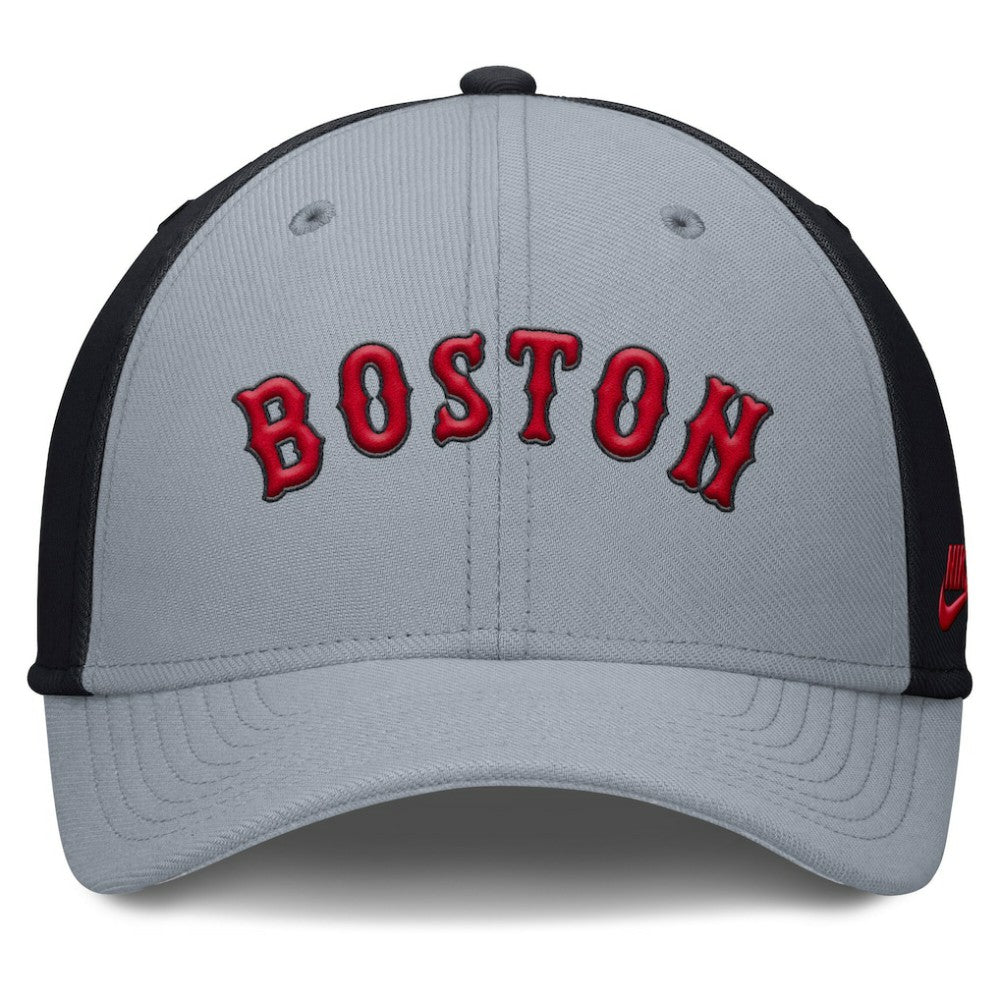 Boston Red Sox Rise Swoosh Performance Flex Hat Gray/Navy