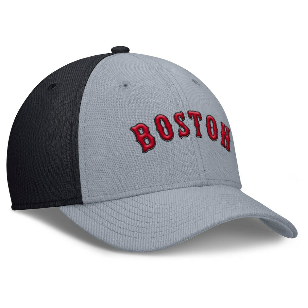 Boston Red Sox Rise Swoosh Performance Flex Hat Gray/Navy
