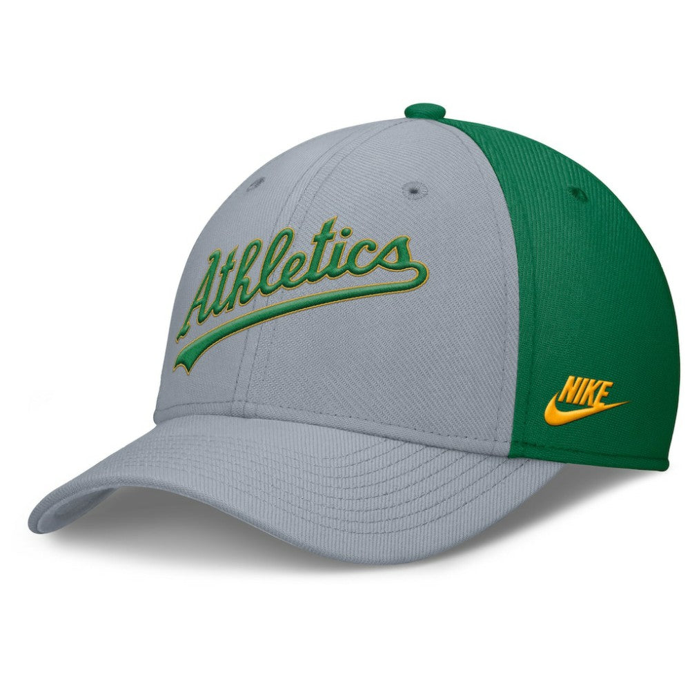 Athletics Rise Swoosh Performance Flex Hat Gray/Green