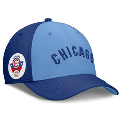Chicago Cubs Rise Swoosh Performance Flex Hat Royal/Light Blue