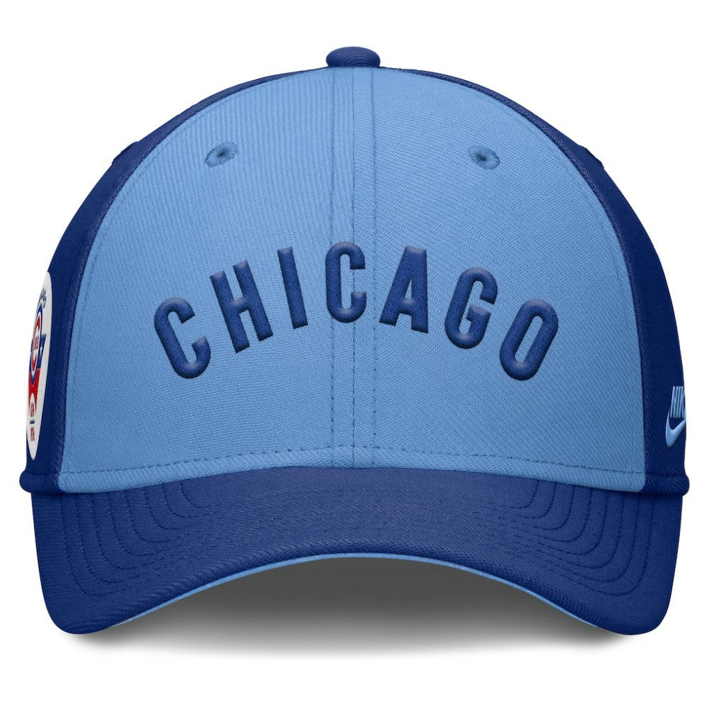 Chicago Cubs Rise Swoosh Performance Flex Hat Royal/Light Blue