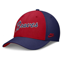 Atlanta Braves Rise Swoosh Performance Flex Hat Navy/Red