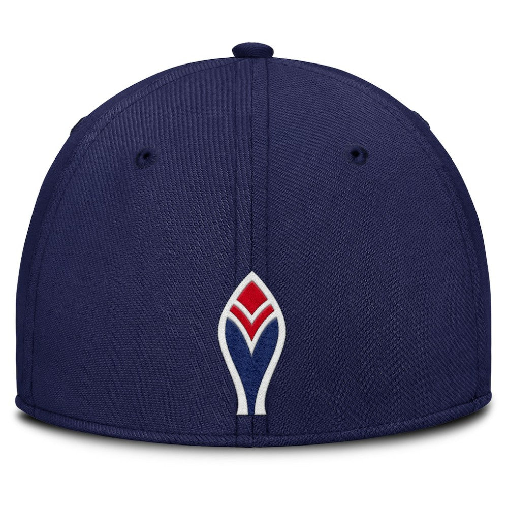Atlanta Braves Rise Swoosh Performance Flex Hat Navy/Red