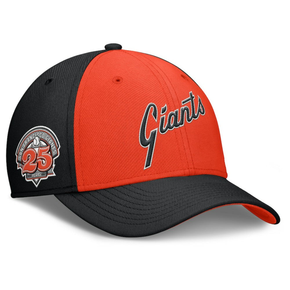 San Francisco Giants Rise Swoosh Performance Flex Hat Black/Orange