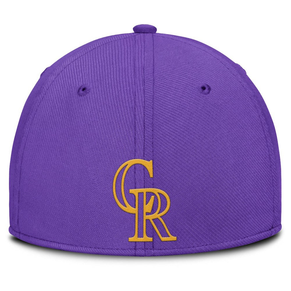 Colorado Rockies 2025 City Connect Rise Swoosh Performance Flex Hat Purple