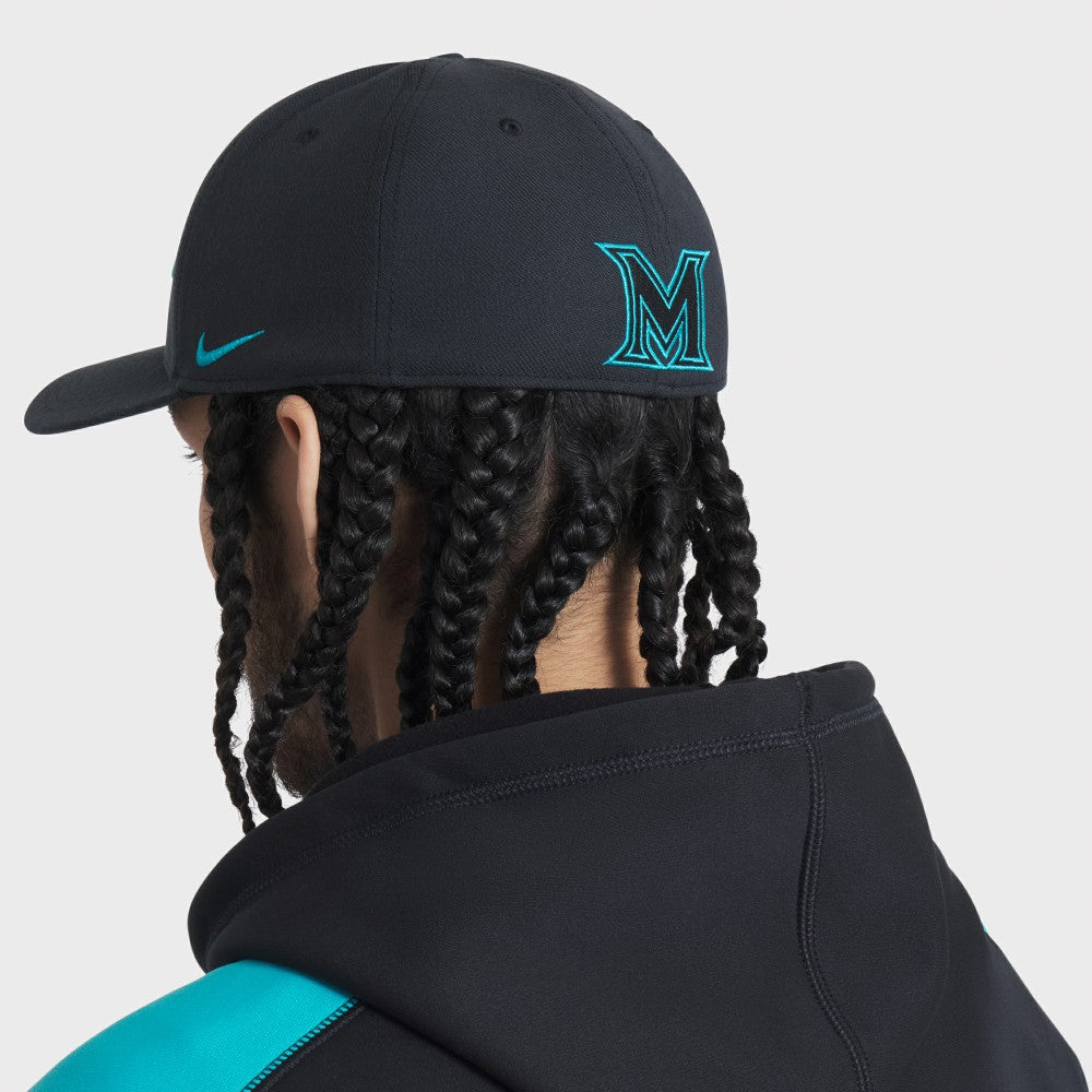 Miami Marlins 2025 City Connect Performance Swoosh Flex Hat Black