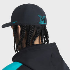 Miami Marlins 2025 City Connect Performance Swoosh Flex Hat Black