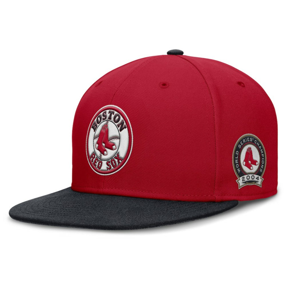 Boston Red Sox Cooperstown Two-Tone Dri-FIT Round Bill True Fitted Hat Red