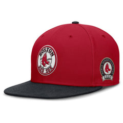 Boston Red Sox Cooperstown Two-Tone Dri-FIT Round Bill True Fitted Hat Red