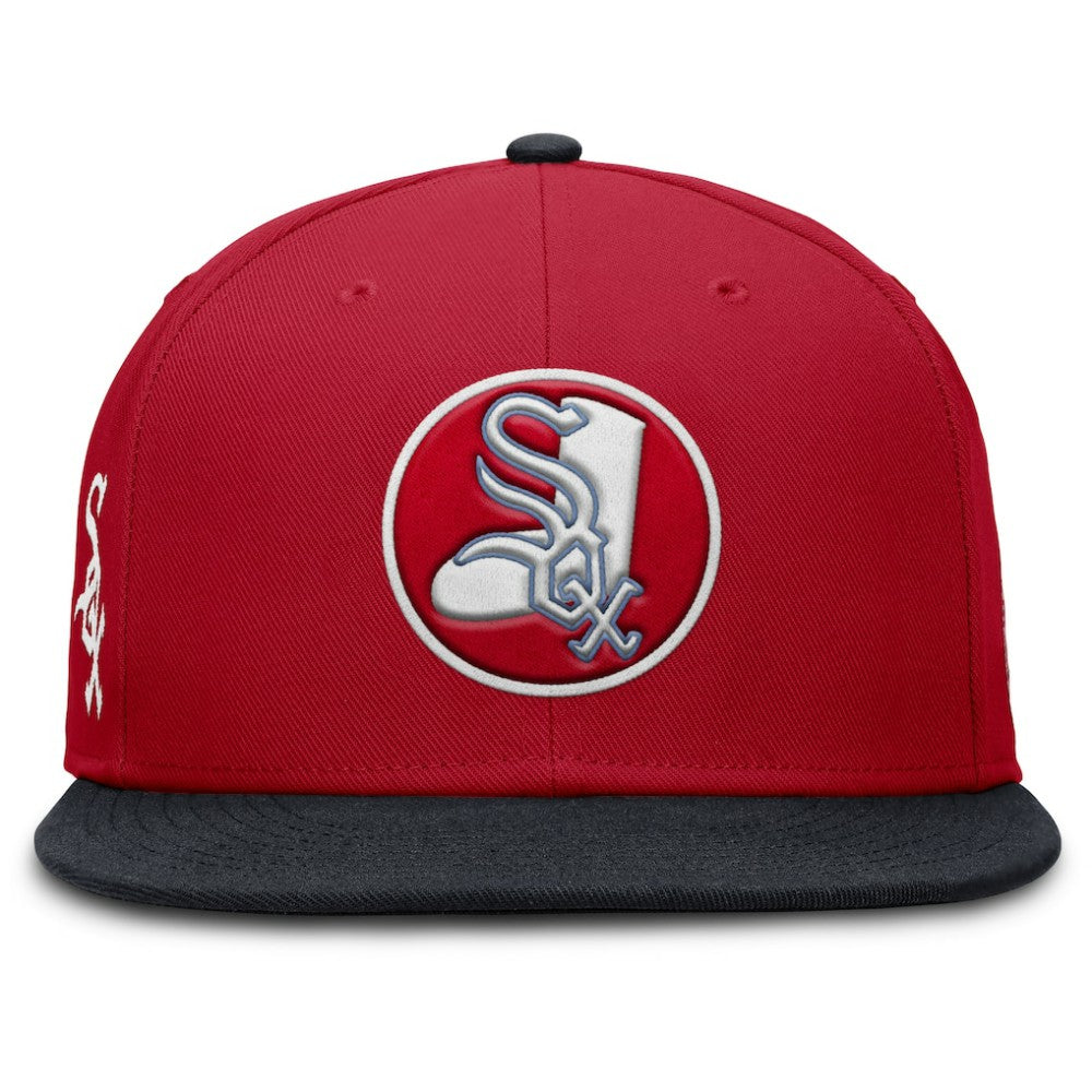 Chicago White Sox Cooperstown Two-Tone Dri-FIT Round Bill True Fitted Hat Red