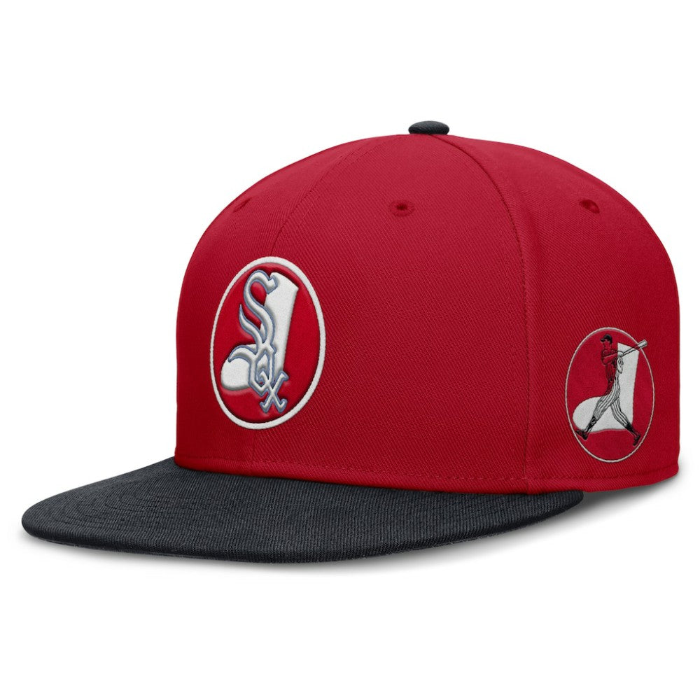 Chicago White Sox Cooperstown Two-Tone Dri-FIT Round Bill True Fitted Hat Red