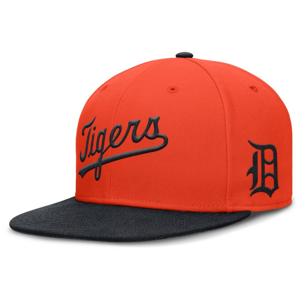 Detroit Tigers Cooperstown Two-Tone Dri-FIT Round Bill True Fitted Hat Orange