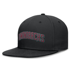 Arizona Diamondbacks Wordmark Dri-FIT Round Bill True Fitted Hat Black
