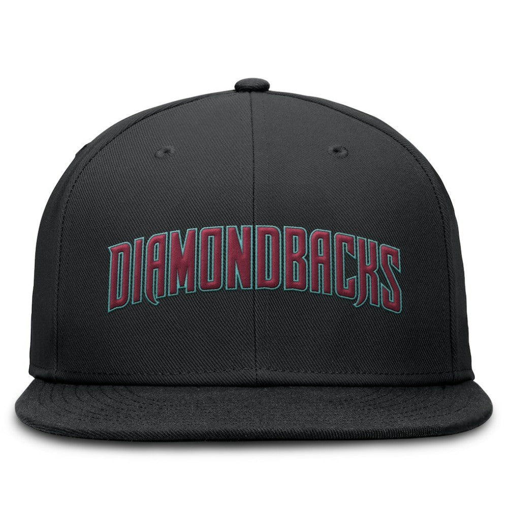 Arizona Diamondbacks Wordmark Dri-FIT Round Bill True Fitted Hat Black