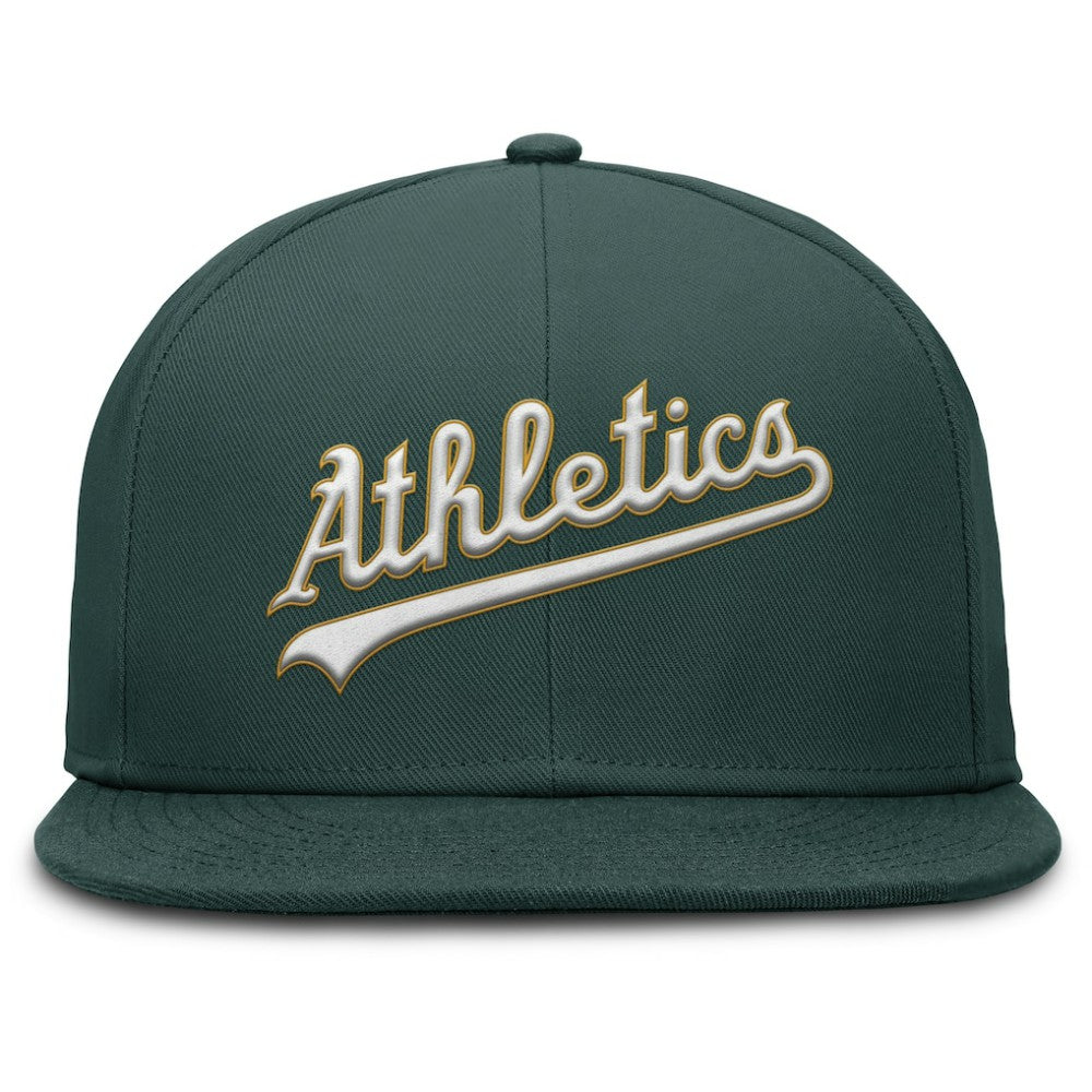 Athletics Wordmark Dri-FIT Round Bill True Fitted Hat Green