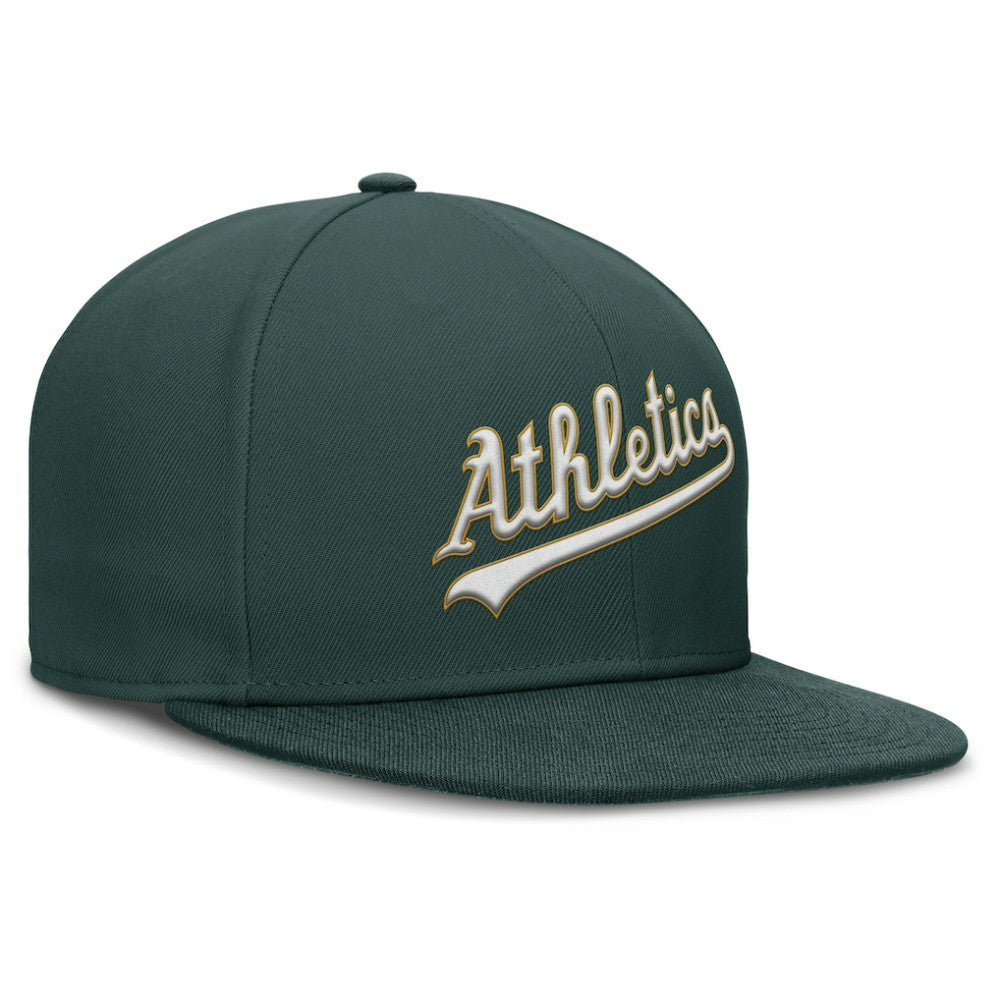 Athletics Wordmark Dri-FIT Round Bill True Fitted Hat Green