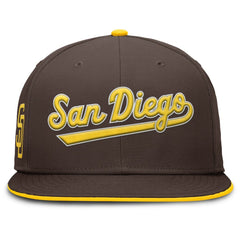 San Diego Padres Primetime Dri-FIT Round Bill True Fitted Hat Brown