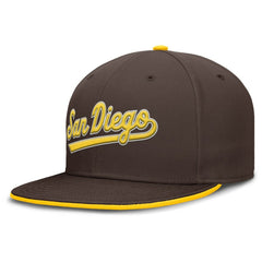 San Diego Padres Primetime Dri-FIT Round Bill True Fitted Hat Brown
