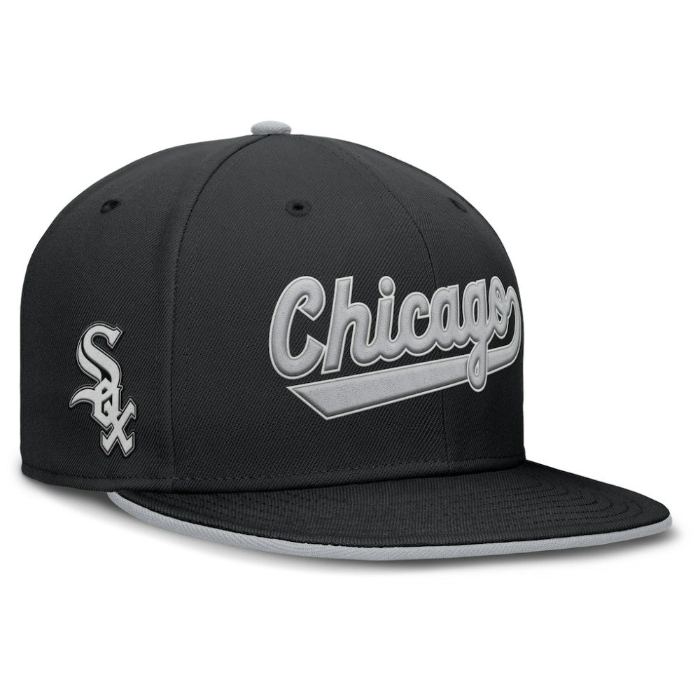 Chicago White Sox Primetime Dri-FIT Round Bill True Fitted Hat Black