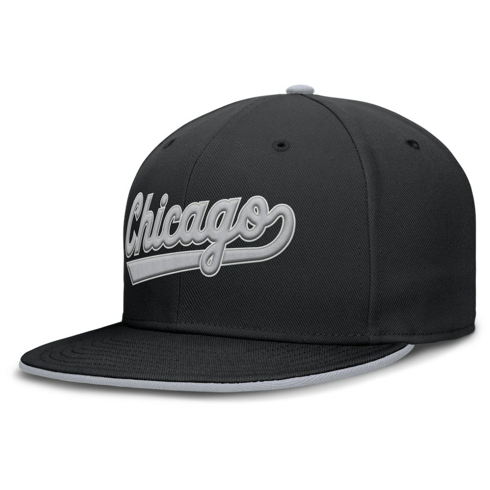 Chicago White Sox Primetime Dri-FIT Round Bill True Fitted Hat Black
