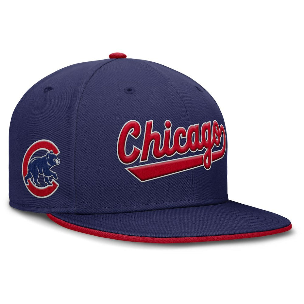 Chicago Cubs Primetime Dri-FIT Round Bill True Fitted Hat Royal