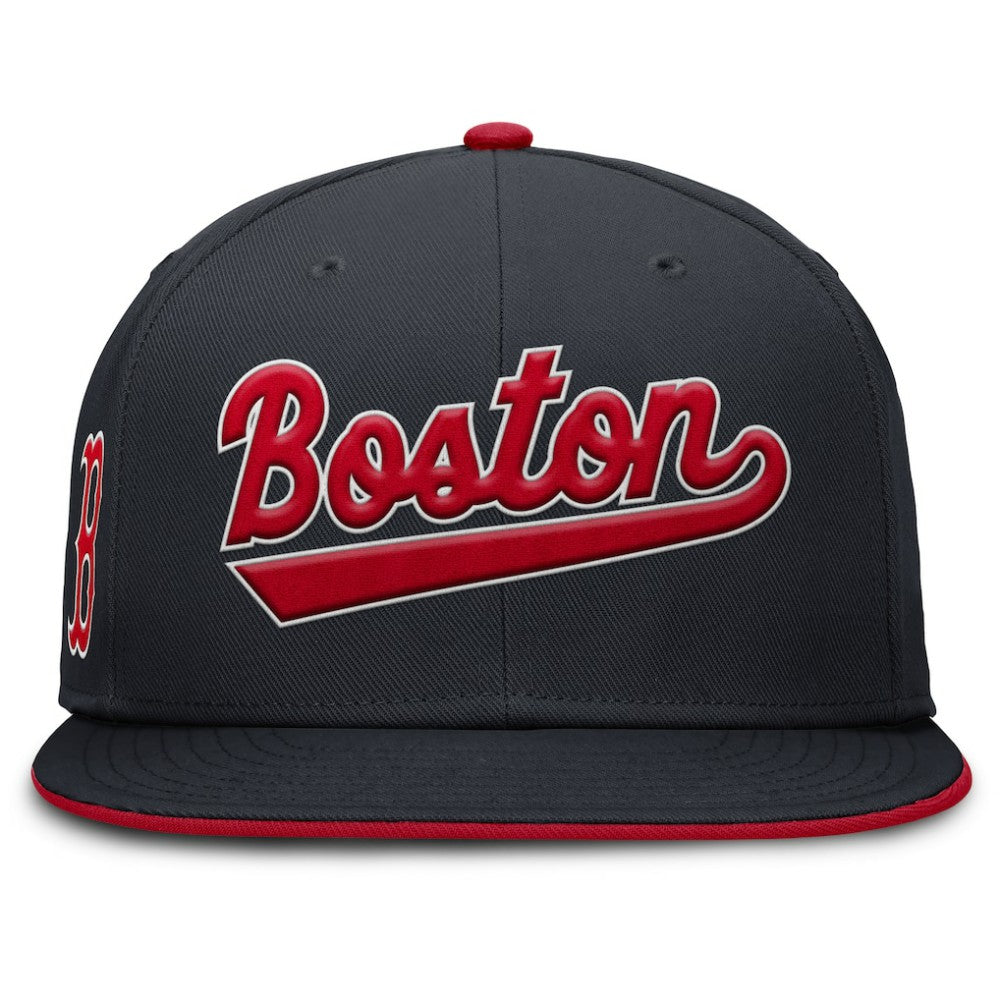 Boston Red Sox Primetime Dri-FIT Round Bill True Fitted Hat Navy