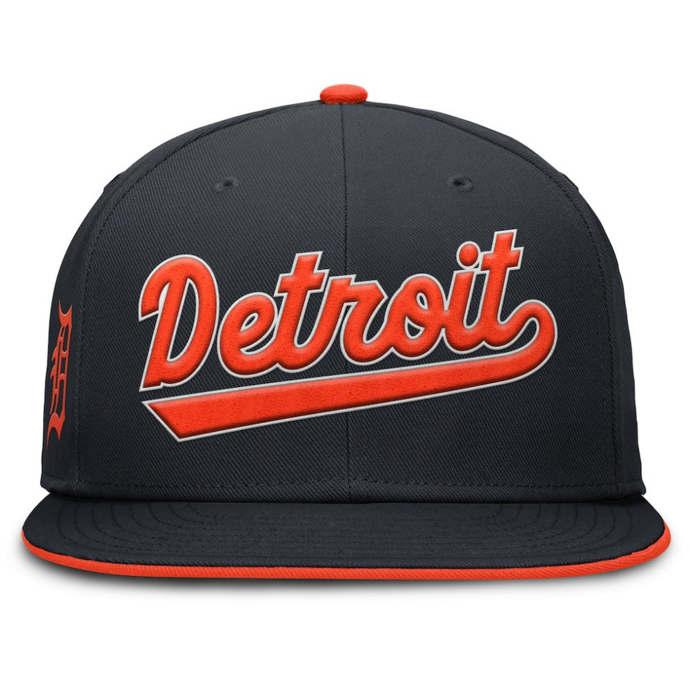 Detroit Tigers Primetime Dri-FIT Round Bill True Fitted Hat Navy