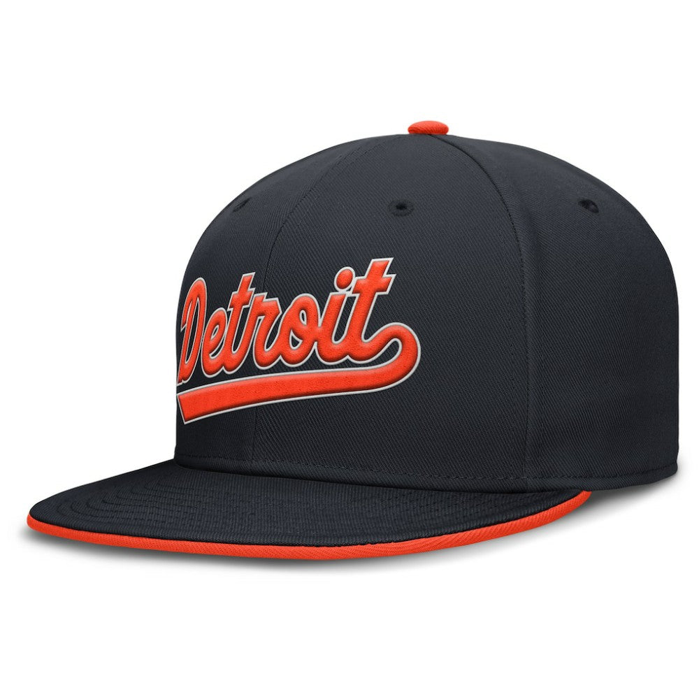 Detroit Tigers Primetime Dri-FIT Round Bill True Fitted Hat Navy