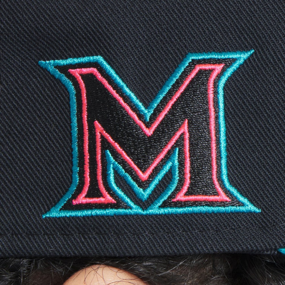 Miami Marlins 2025 City Connect Performance Fitted Hat Black
