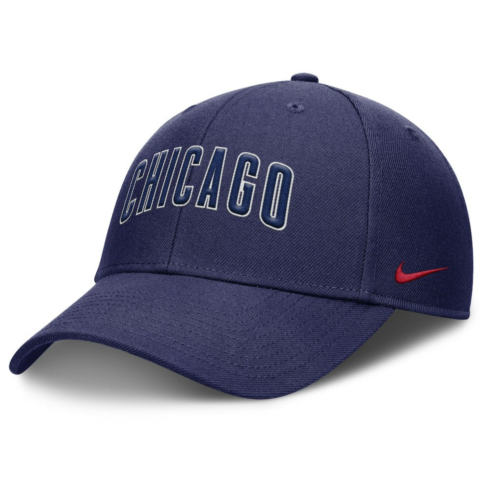 Chicago Cubs Rise Gaberdine Adjustable Hat Navy