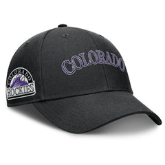Colorado Rockies Rise Gaberdine Adjustable Hat Black