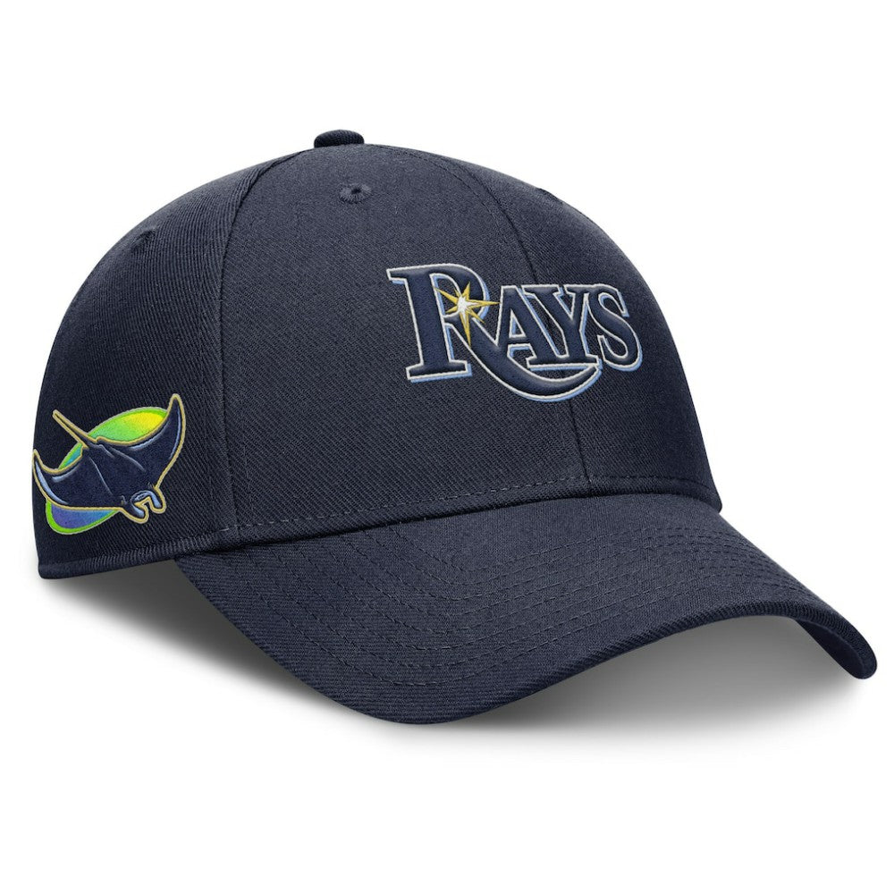 Tampa Bay Rays Rise Gaberdine Adjustable Hat Navy