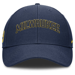 Milwaukee Brewers Rise Gaberdine Adjustable Hat Navy