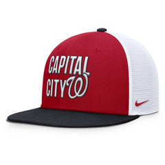 Washington Nationals Pro Trucker Snapback Hat Red