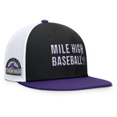 Colorado Rockies Pro Trucker Snapback Hat Black
