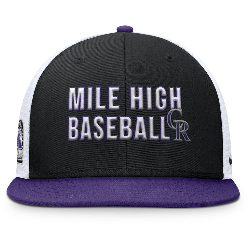 Colorado Rockies Pro Trucker Snapback Hat Black